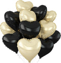 Black Gold Heart Balloons by Adorely