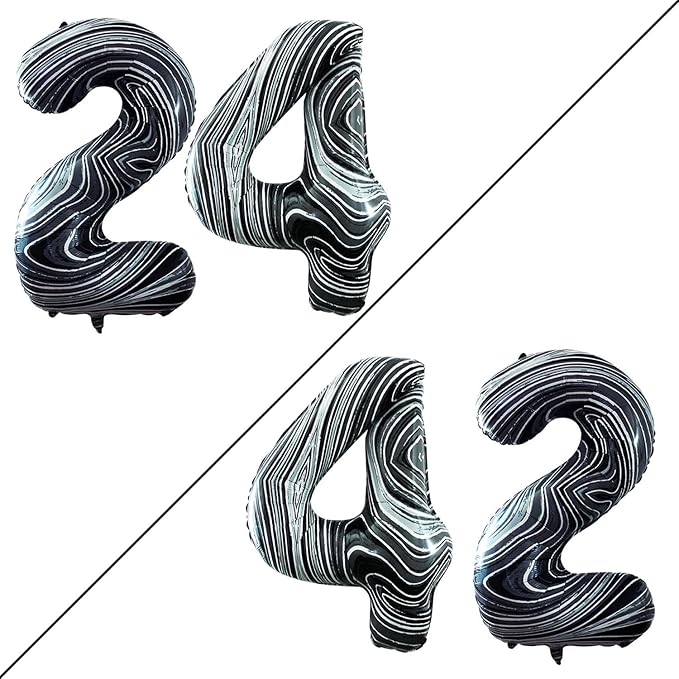 GOER Number 24 Balloons for 24th Birthday Party Decorations, 42 Inch Jumbo Foil by GOER