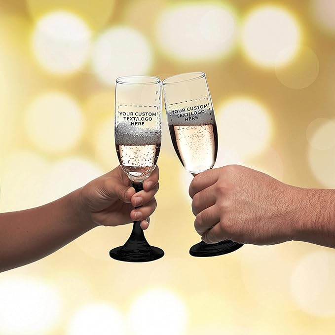 DISCOUNT PROMOS Custom Premiere Champagne Flutes 6.25 oz. Set of 100, - Image 7
