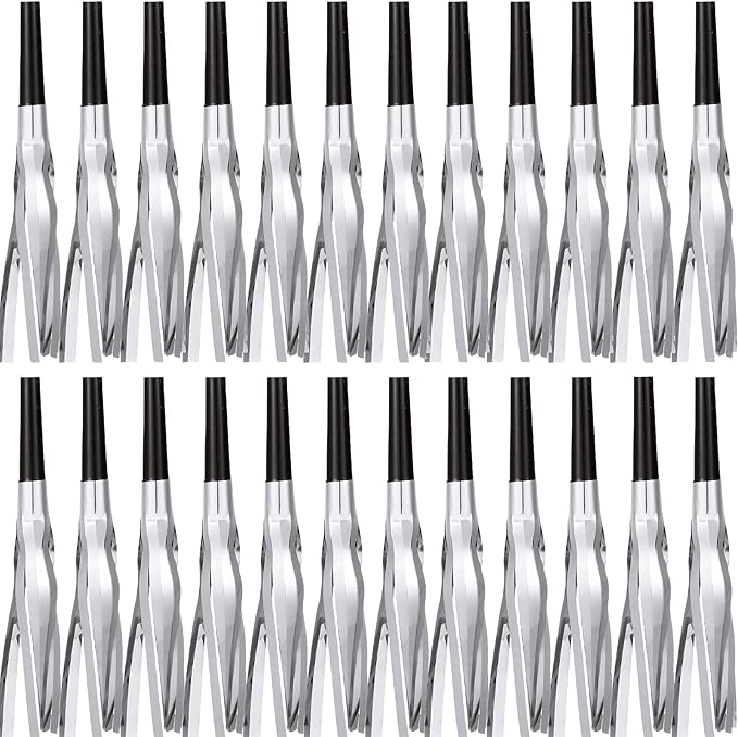 24 Pcs Noise Makers Glitter Metallic Fringed Noise Makers Horns by LCPQMZGH