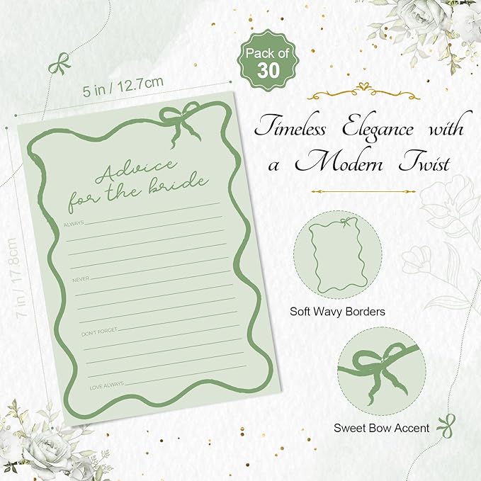 DEEKA 30 PCS Bridal Shower Games Card - Image 2
