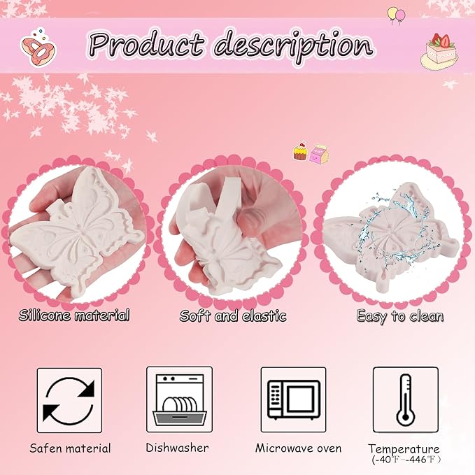 1 Pcs Exquisite Butterfly Fondant Moldfor Cake Decoration, Butterfly Chocolate - Image 8