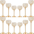 Crystal Candle Holders Set of 16 by Unknown