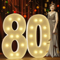 Marquee Numbers 4 Feet Tall Large Light Up Numbers 80th Birthday Decorations by Letsmakeitimpressive