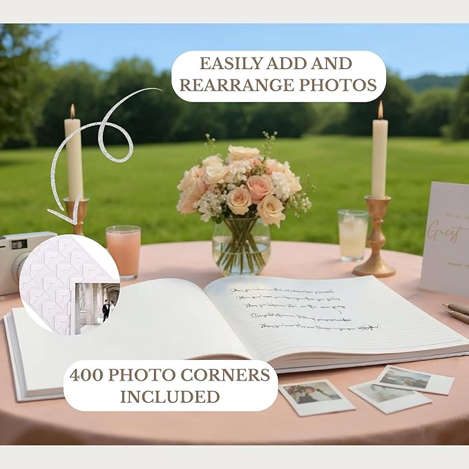 Wedding Guest Book for Guests to Sign, Elegant Wedding Guestbook Ideas - Image 6