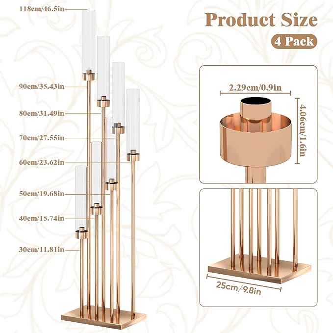 46.5'' Floor Candelabra 7 Arms Floor Candle Holders - Image 2