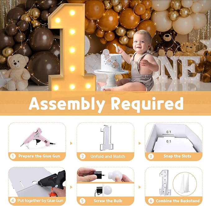 imprsv 3FT Marquee Numbers, Light Up Numbers - Image 3