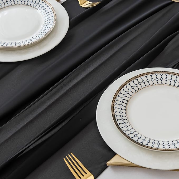6Pack 9ft Chiffon Table Runner 14x108 Inch Sheer Romantic Table Runner - Image 4