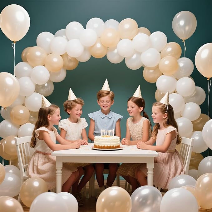 KAWKALSH Sand White Balloon 12 Inch - Image 4