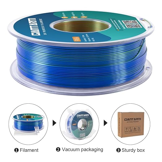 GIANTARM Tri-Colors Silk Pla Filament, 3D Printer Filament 1.75mm +/-0.02mm - Image 6