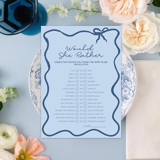 DEEKA 30 PCS Bridal Shower Games Card - Image 4