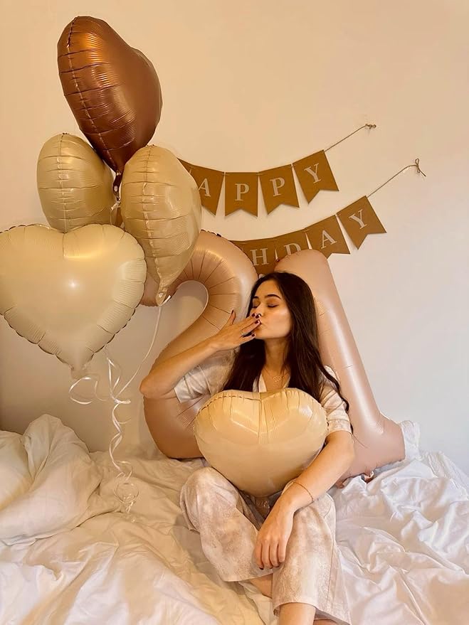Light Brown Number 1 Balloon 40 inch, Number 1 Birthday Balloons - Image 6