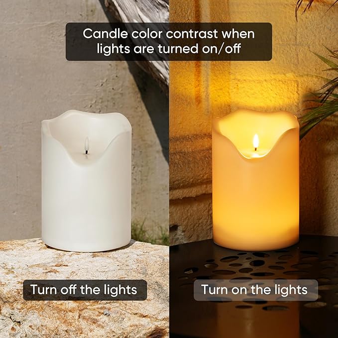 Homemory 6.3" x 8" Extra Large Outdoor Waterproof Candle - Image 2