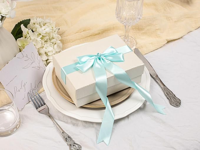 Light Blue Satin Ribbon 1 inch X Continuous 100 Yards, Single Face Polyester - Image 5