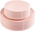 KIRE 60PCS Pink Plastic Plates Disposable by KIRE