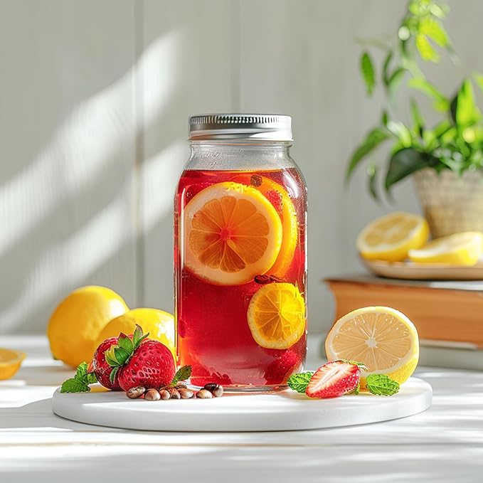 ComSaf Large Mason Jars 64oz Half Gallon 3 Pack, Wide Mouth Mason Jars - Image 5