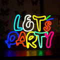 Let's Party Neon Sign for Wall Decor by BEAUTIFULLIFE-US