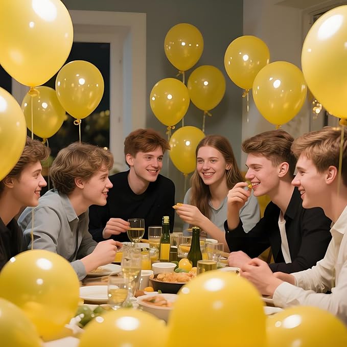 KAWKALSH Yellow Balloon 12 Inch - Image 5