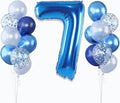 7 Balloon Number Dark Blue, Big Number 7 Mylar Balloon Pastel Navy Blue by Lingqiang