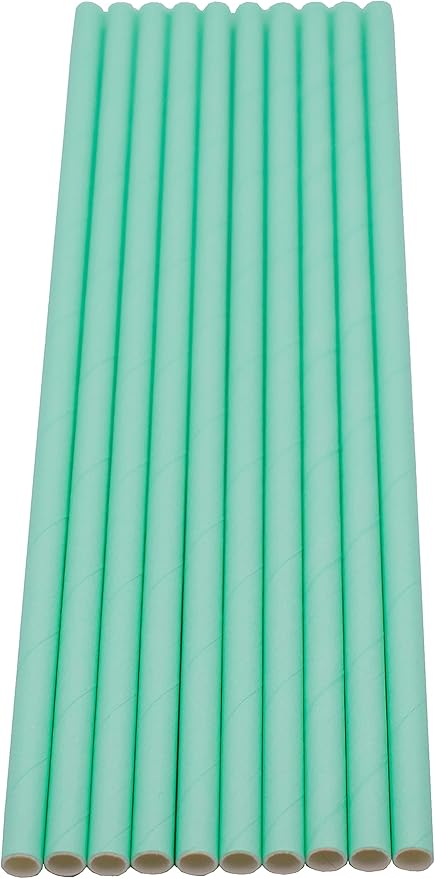 Pack of 300 Pastel Green Biodegradable 4-Ply Paper Drinking Straws - Image 4