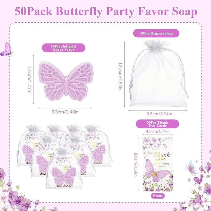 50 Sets Butterfly Baby Shower Favors - Image 2