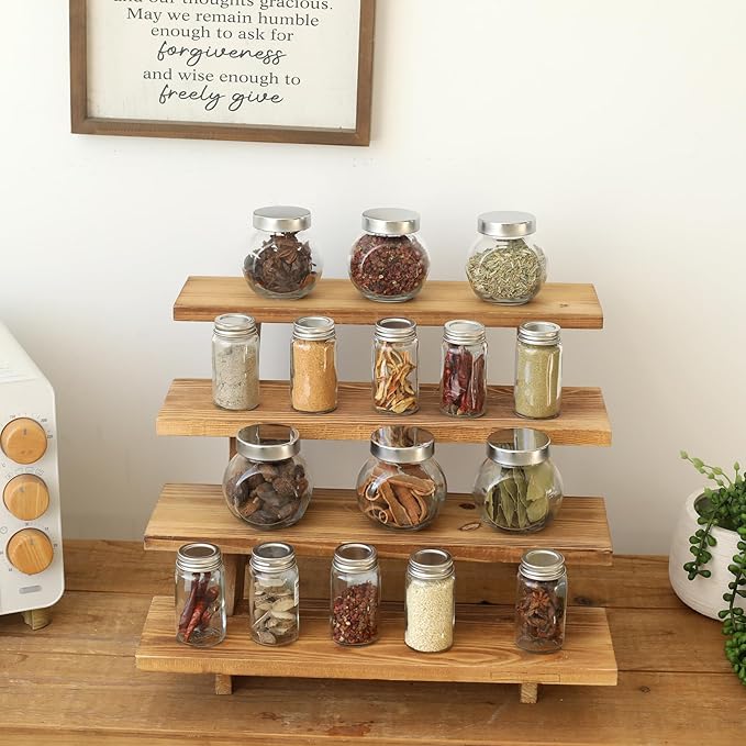 Swallowliving 2pcs Wooden Rustic Cupcake Stand - Image 7