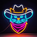Cowboy Cat Neon Sign by SAIONJI