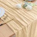 Asee'm Cheesecloth Table Runner 120 Inches Long Sand Boho Gauze Cheese Cloth by Aseem