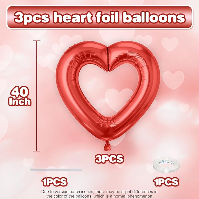 Red Heart Balloons - Image 2