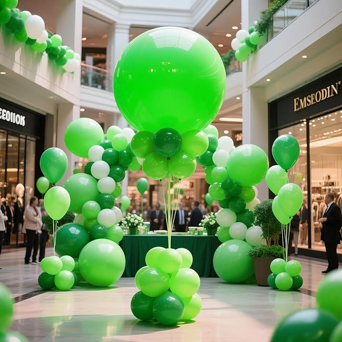 KAWKALSH Lime Green Balloons 9pcs 36 Inch Extra Large Big Jumbo Giant Neon - Image 4