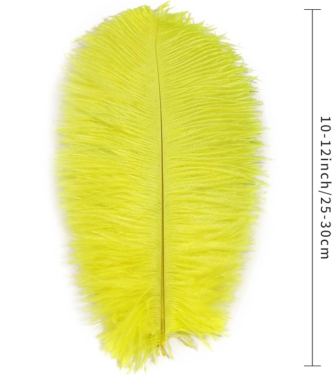 Ballinger Fluorescent Yellow Ostrich Feathers - Image 3