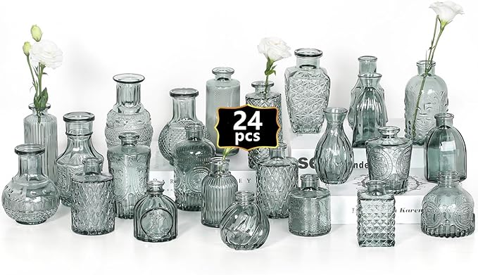 Mini Bud Vases As Wedding Centerpieces by Zipper