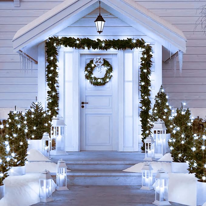 JMEXSUSS 250 LED White Christmas Lights Indoor Outdoor, 91.5ft Connectable - Image 6