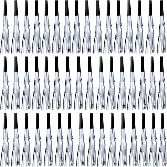 48 Pcs Silver Noise Makers Glitter Metallic Fringed Noise Makers Horns by LCPQMZGH