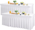 Wish Care 2 Pack White Spandex Table Clothes by WishCare