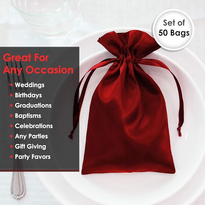 4" x 6" Satin Gift Bags - Image 5