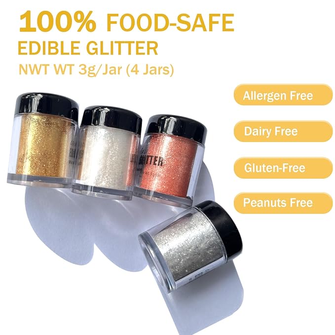 Edible Glitter for Drinks Cakes Christmas Set - Image 5