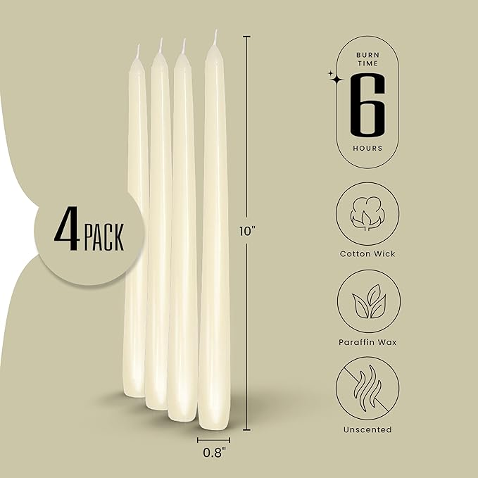 Leor & Lair Ivory Taper Candles - Image 2