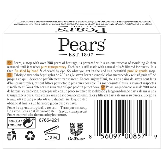 Pears Glycerin Soap, Transparent Amber - Image 2