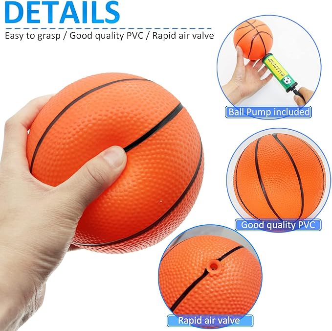 15Pcs 6" Mini Basketball Balls Bulk Small Basketball Set - Image 3