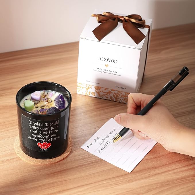 Get Well Candle with Healing Crystals - Image 3