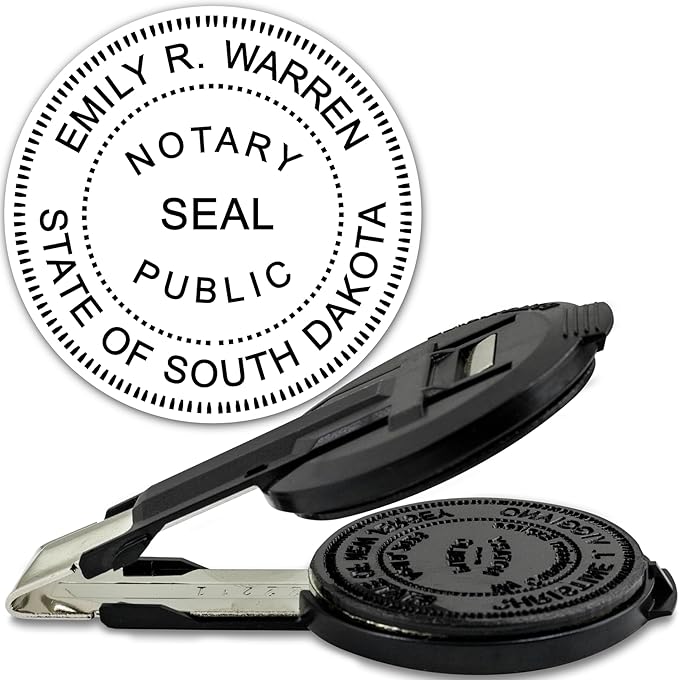 MaxMark Insert Only for Notary Seal Round Embosser for South Dakota State by Maxmark