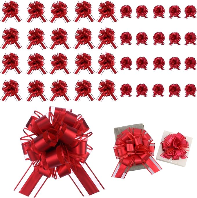 40 Pieces 6 Inches and 3 Inches Pull Bow Wrapping Pull Bow Ribbon Pull Bows by TIADYBOW