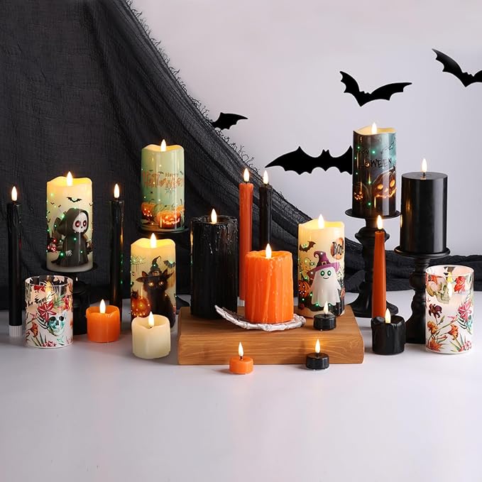 Eywamage Ivory Dripping Wax Flameless Votive Candles - Image 7