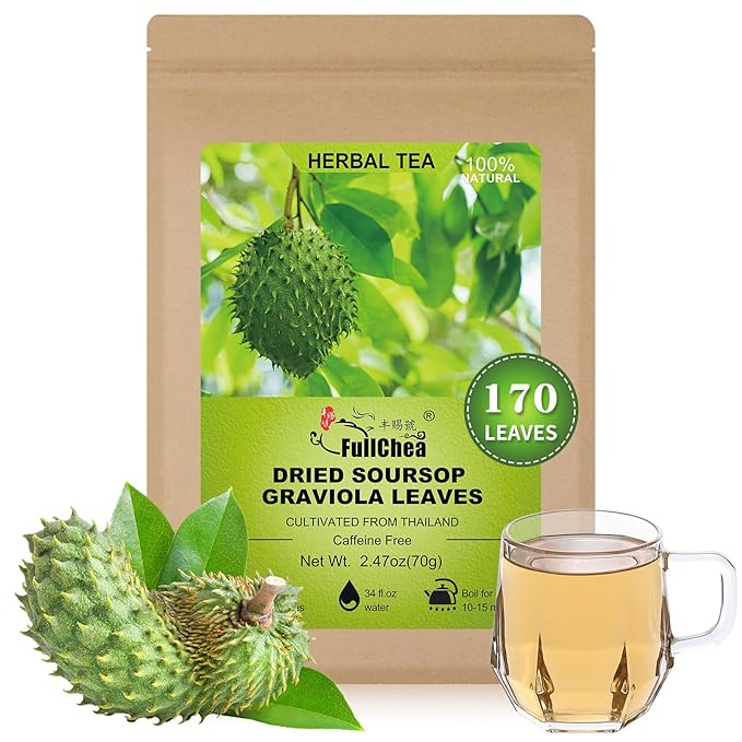FullChea - Soursop Leaves, 170+ Hojas De Guanabana - Premium Soursop Leaves Tea by FullChea