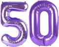 Purple 50 Number Balloon by Upgesy