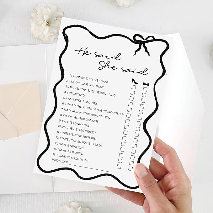 DEEKA 30 PCS Bridal Shower Games Card - Image 6