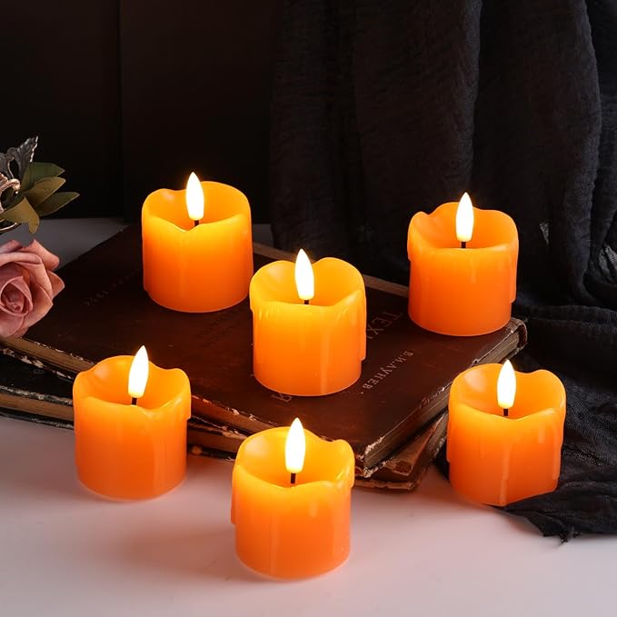 Eywamage Orange Flameless Votive Candles - Image 5