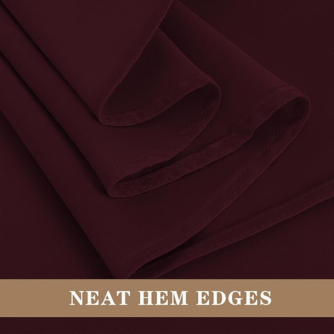 Fitable 6 Pack Burgundy Round Table Clothes - Image 4