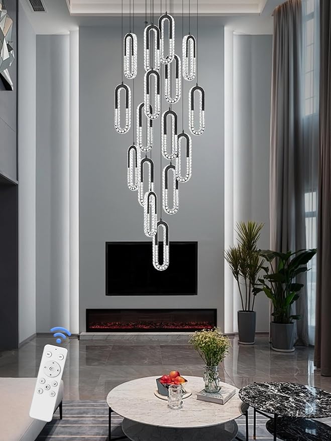 Large Staircase Crystal Chandeliers 16-Light Modern foyers Entrance 150" Long - Image 7